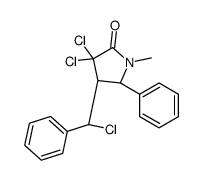 3,3-dichloro-4-(alpha-chlorobenzyl)-1-methyl-5-phenyl-2-pyrrolidinone structure