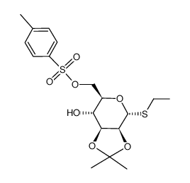 Ethyl 2,3-O-isopropylidene-6-O-(p-toluenesulfonyl)-1-thio-α-D-mannopyranoside结构式
