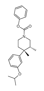 (3R,4R)-3,4-dimethyl-4-<3-(1-methylethoxy)phenyl>piperidinecarboxylic acid phenyl ester Structure