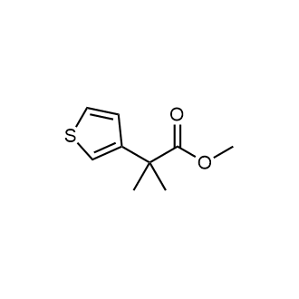 2-Methyl-2-thiophen-3-yl-propionic acid methyl ester Structure
