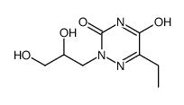 1,2,4-Triazine-3,5(2H,4H)-dione, 2-(2,3-dihydroxypropyl)-6-ethyl- (9CI)结构式