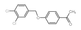 1-(4-((3,4-二氯苄基)氧基)苯基)乙酮结构式