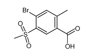 4-bromo-5-methanesulfonyl-2-methyl-benzoic acid结构式