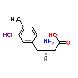 (R)-3-氨基-4-(4-甲基苯基)丁酸盐酸盐结构式