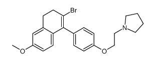 1-{2-[4-(2-BROMO-6-METHOXY-3,4-DIHYDRO-1-NAPHTHYL)PHENOXY]ETHYL}PYRROLIDINE结构式