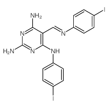 N4-(4-iodophenyl)-5-[(4-iodophenyl)iminomethyl]pyrimidine-2,4,6-triamine Structure