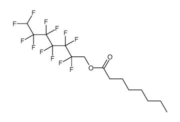 Octanoic acid 2,2,3,3,4,4,5,5,6,6,7,7-dodecafluoroheptyl ester structure