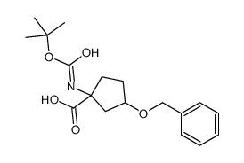 3-BENZYLOXY-1-TERT-BUTOXYCARBONYLAMINO-CYCLOPENTANECARBOXYLIC ACID Structure