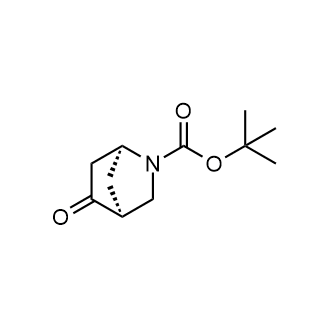 1,1-二甲基乙基(1S,4S)-5-氧代-2-氮杂双环[2.2.1]庚烷-2-羧酸酯结构式