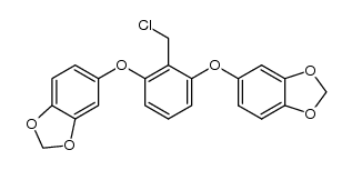 2,6-bis-[3,4-(methylenedioxy)phenoxy]benzyl chloride Structure