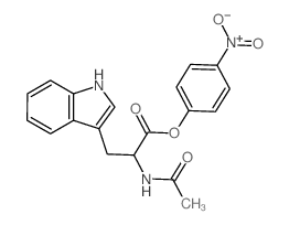 Tryptophan, N-acetyl-, p-nitrophenyl ester, DL-结构式