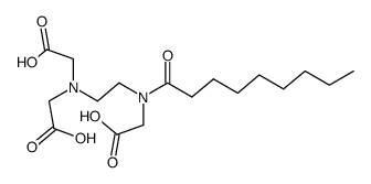 N-(2-(双(羧甲基)氨基]乙基)-N-(1-氧代壬基)甘氨酸结构式