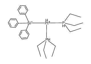cis-Pt(PEt3)2(H)(SiPh3) Structure