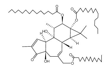 Phorbol-(12,13,20)-tri-n-tetradecanoat结构式