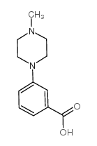 3-(4-甲基-1-哌嗪)苯甲酸结构式