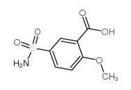 2-甲氧基-5-氨磺酰苯甲酸结构式