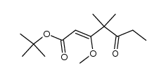 (Z)-tert-butyl 3-methoxy-4,4-dimethyl-5-oxohept-2-enoate结构式
