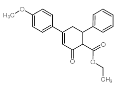 4-(4-甲氧基苯基)-2-氧代-6-苯基-3-环己烯-1-甲酸乙酯结构式