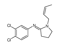 1-[(E)-but-2-enyl]-N-(3,4-dichlorophenyl)pyrrolidin-2-imine结构式