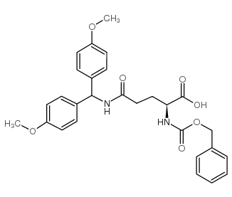 N-(二(4-甲氧基苯基)甲基)-N2-((苯基甲氧基)羰基)-L-谷氨酰胺结构式