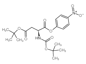 N-[叔丁氧羰基]-L-天冬氨酸 4-叔丁酯 1-(4-硝基苯基)酯结构式