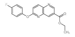 1,5-Naphthyridine-3-carboxylicacid, 6-(4-fluorophenoxy)-, ethyl ester结构式