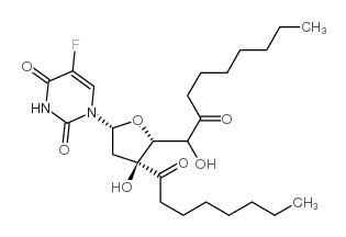3',5'-dioctanoyl-5-fluoro-2'-deoxyuridine Structure