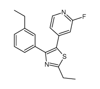2-ethyl-4-(3-ethylphenyl)-5-(2-fluoropyridin-4-yl)-1,3-thiazole结构式