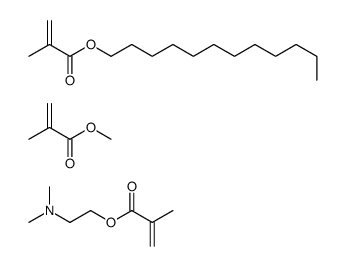 2-甲基-2-丙烯酸(2-二甲氨基)乙酯与2-甲基-2-丙烯酸十二烷酯和2-甲基-2-丙烯酸甲酯的聚合物结构式