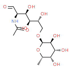 2-Acetamido-2-deoxy-6-O-a-L-fucopyranosyl-D-glucose structure