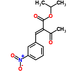 2-(3-硝基亚苄基)-3-氧代丁酸异丙酯结构式