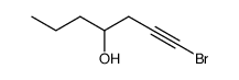 1-bromo-hept-1-yn-4-ol结构式