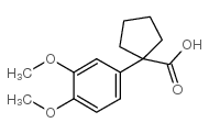 1-(3,4-二甲氧基苯基)环戊烷羧酸结构式