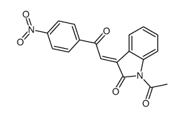 (3Z)-1-acetyl-3-[2-(4-nitrophenyl)-2-oxoethylidene]indol-2-one结构式