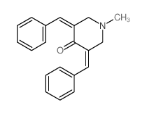 4-Piperidinone,1-methyl-3,5-bis(phenylmethylene)- Structure
