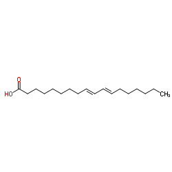 (9E,11E)-9,11-Octadecadienoic acid Structure