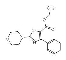 2-吗啉-4-基-4-苯基噻唑-5-甲酸乙酯结构式