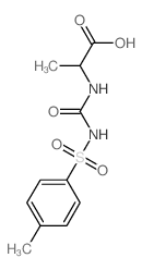 2-[(4-methylphenyl)sulfonylcarbamoylamino]propanoic acid structure