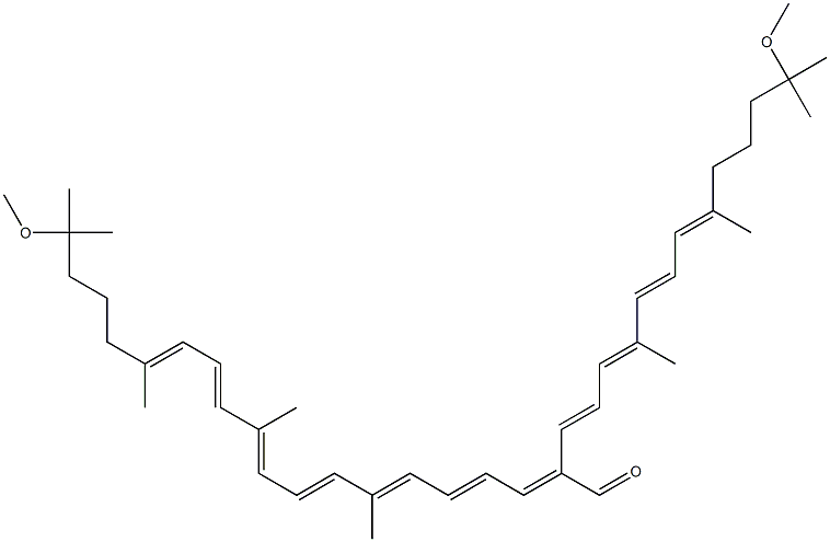 3,3',4,4'-Tetrahydrospitilloxanthin-20-al结构式