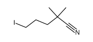 5-iodo-2,2-dimethylpentanenitrile结构式