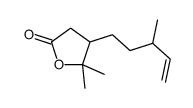 5,5-dimethyl-4-(3-methylpent-4-enyl)oxolan-2-one Structure