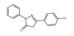 5-(4-溴苯基)-2,4-二氢-2-苯基-3H-吡唑-3-酮结构式