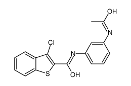 Benzo[b]thiophene-2-carboxamide, N-[3-(acetylamino)phenyl]-3-chloro- (9CI) Structure