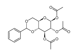 1,2,3-TRI-O-ACETYL-4,6-O-BENZYLIDENE-BETA-D-GLUCOPYRANOSE结构式