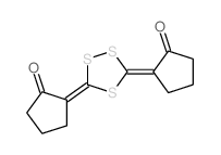 Cyclopentanone, 2,2-(1,2,4-trithiolane-3,5-diylidene)bis-, (2E,2E)- Structure