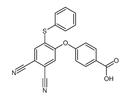 4-(4,5-dicyano-2-phenylsulfanylphenoxy)benzoic acid Structure