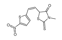 3-methyl-5-[2-(5-nitrothiophen-2-yl)ethenyl]-2-sulfanylidene-1,3-thiazolidin-4-one结构式