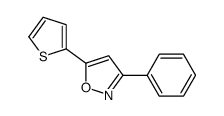 3-phenyl-5-thiophen-2-yl-1,2-oxazole结构式