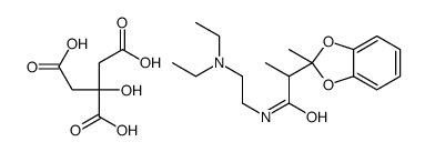 N-(2-二乙基氨基乙基)-α,2-二甲基-1,3-苯并二氧代-2-乙酰胺结构式