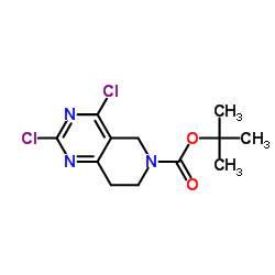 N-Boc-2,4-二氯-5,7,8-三氢吡啶并[4,3-D]嘧啶结构式